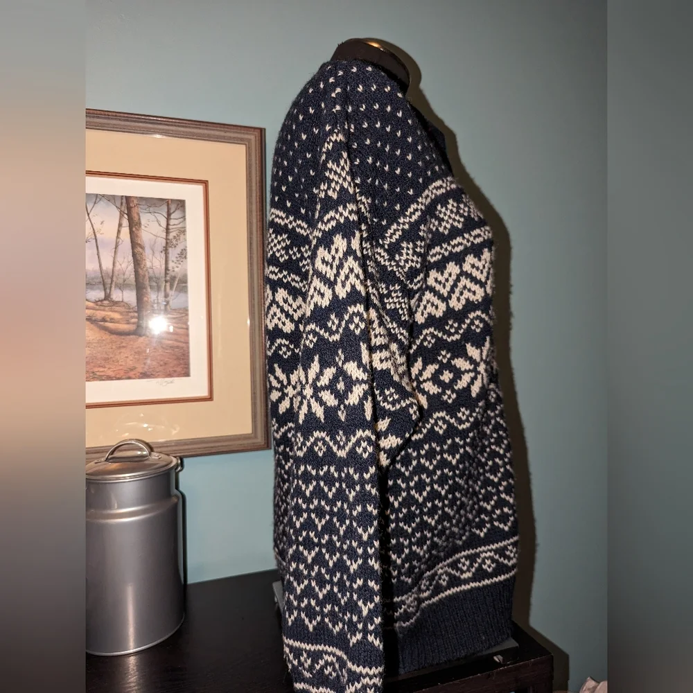 L.L. Bean vintage wool blend cardigan, size Large - Picture 2 of 9